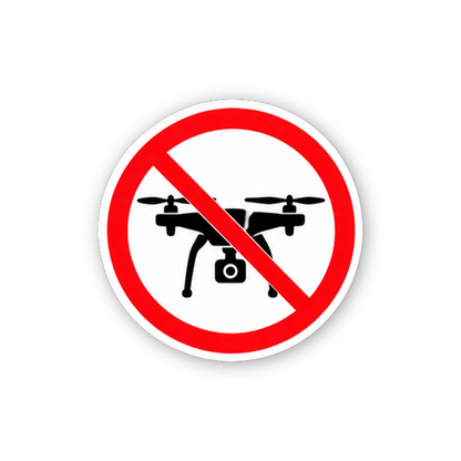 Red Crossed Four Rotor Camera Drone Circle Vinyl Decal Stickers