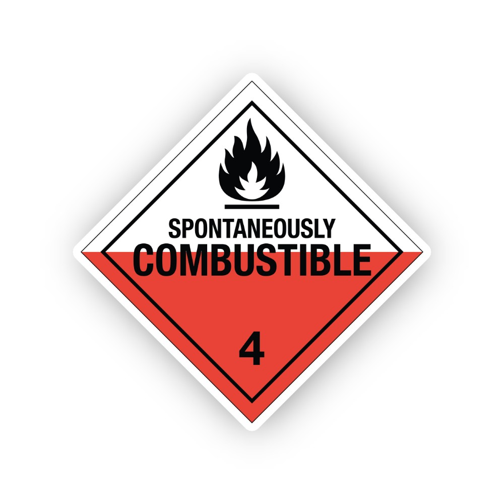 White Red Combustible Flame Diamond Vinyl Decal Stickers