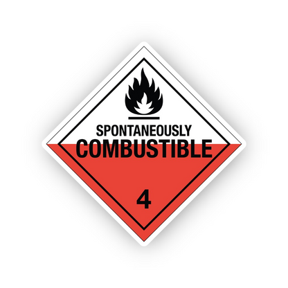 White Red Combustible Flame Diamond Vinyl Decal Stickers