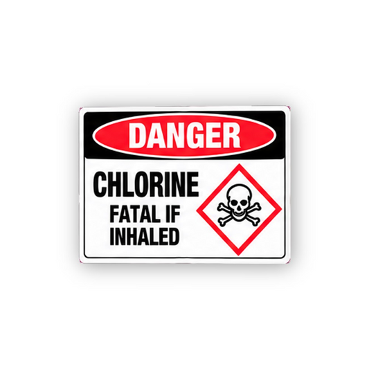 Black Danger Chlorine Skull Diamond Panel Vinyl Decal Stickers