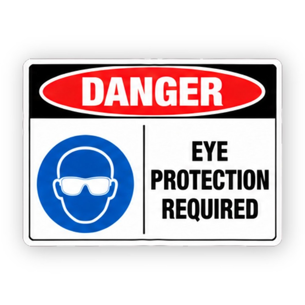 Black Danger Glasses Head Split Panel Vinyl Decal Stickers