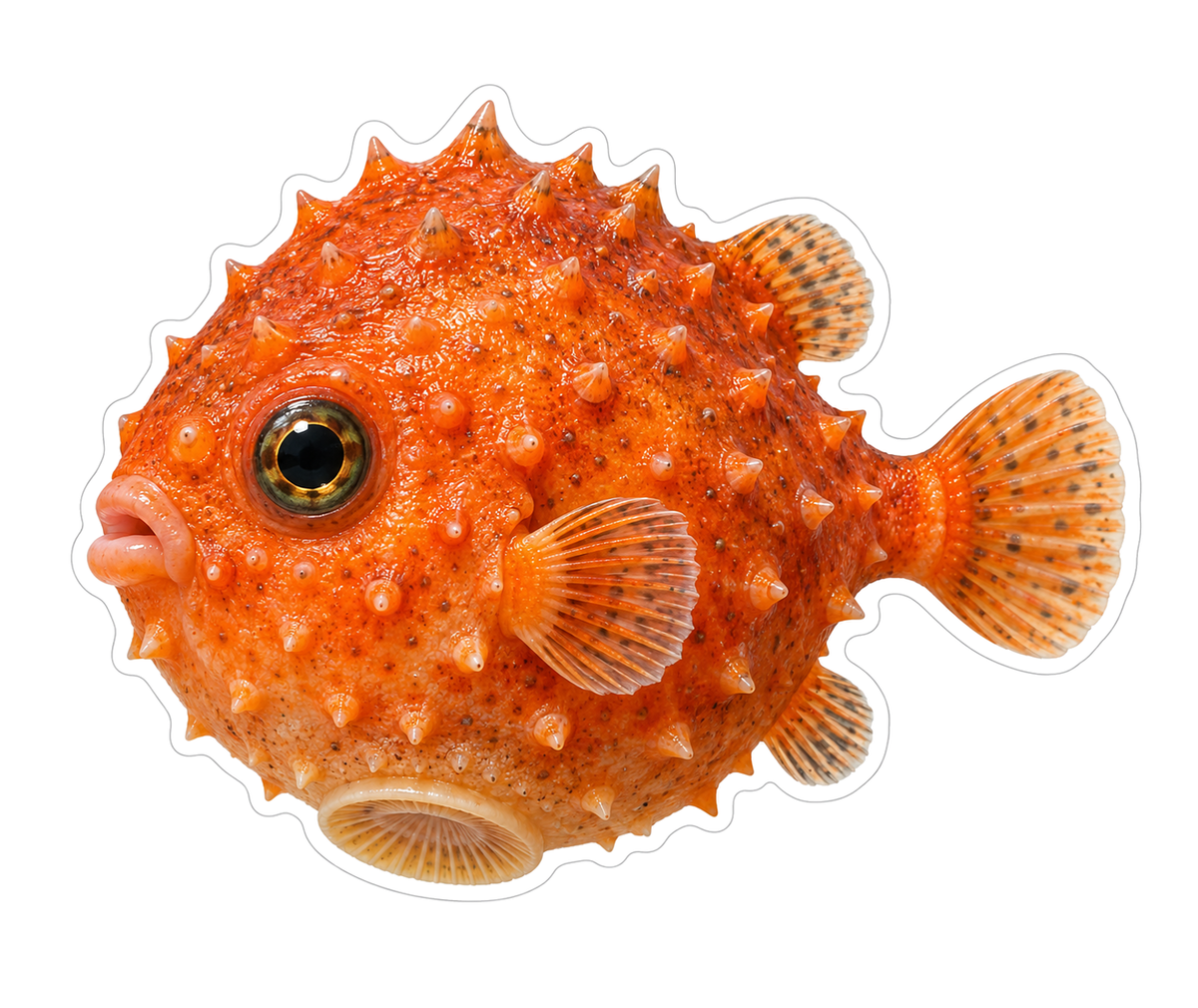 Pacific Spiny Lumpsucker Art Vinyl Decal Stickers