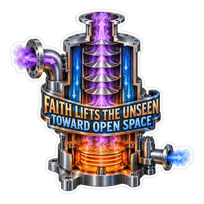 Purple Blue Cutaway Faith Quote Art Vinyl Decal Stickers