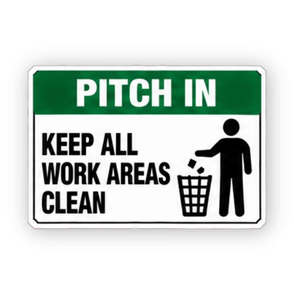 Green Pitch In Wastebasket Figure Panel Vinyl Decal Stickers