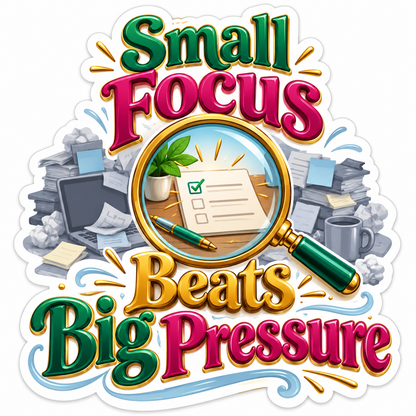 Magnifying Glass Checklist Focus Quote Vinyl Decal Stickers
