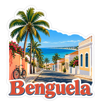 Benguela Palm Avenue to Blue Coast Art Vinyl Decal Stickers