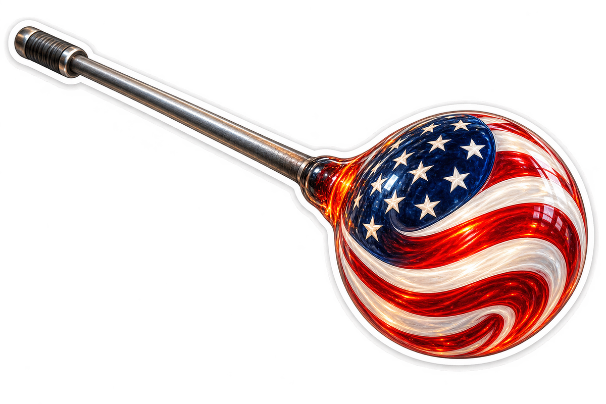 US Flag Swirled Glass Orb Art Vinyl Decal Stickers