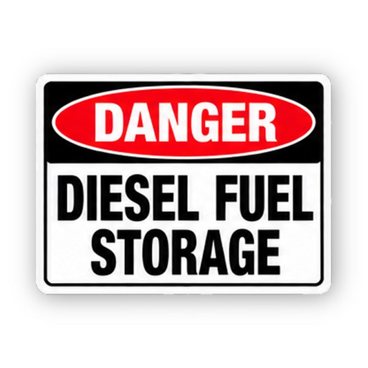 Black Danger Diesel Fuel Storage Bold Panel Vinyl Decal Stickers