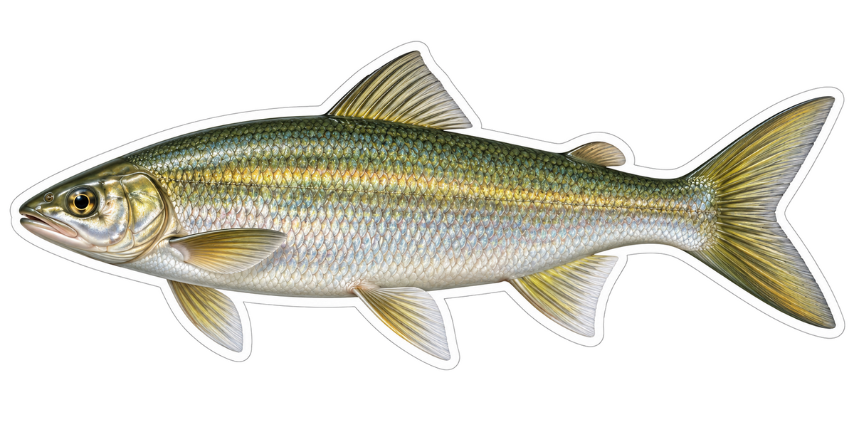 Green Silver Australian Grayling Vinyl Decal Stickers