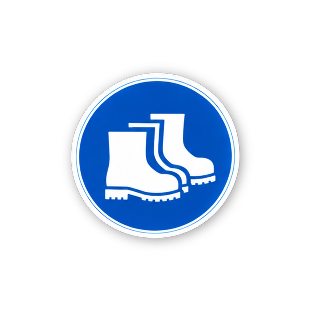 Blue White Three Boots Circle Vinyl Decal Stickers