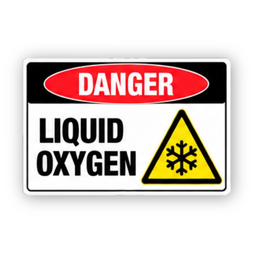 Black Danger Liquid Oxygen Snowflake Panel Vinyl Decal Stickers
