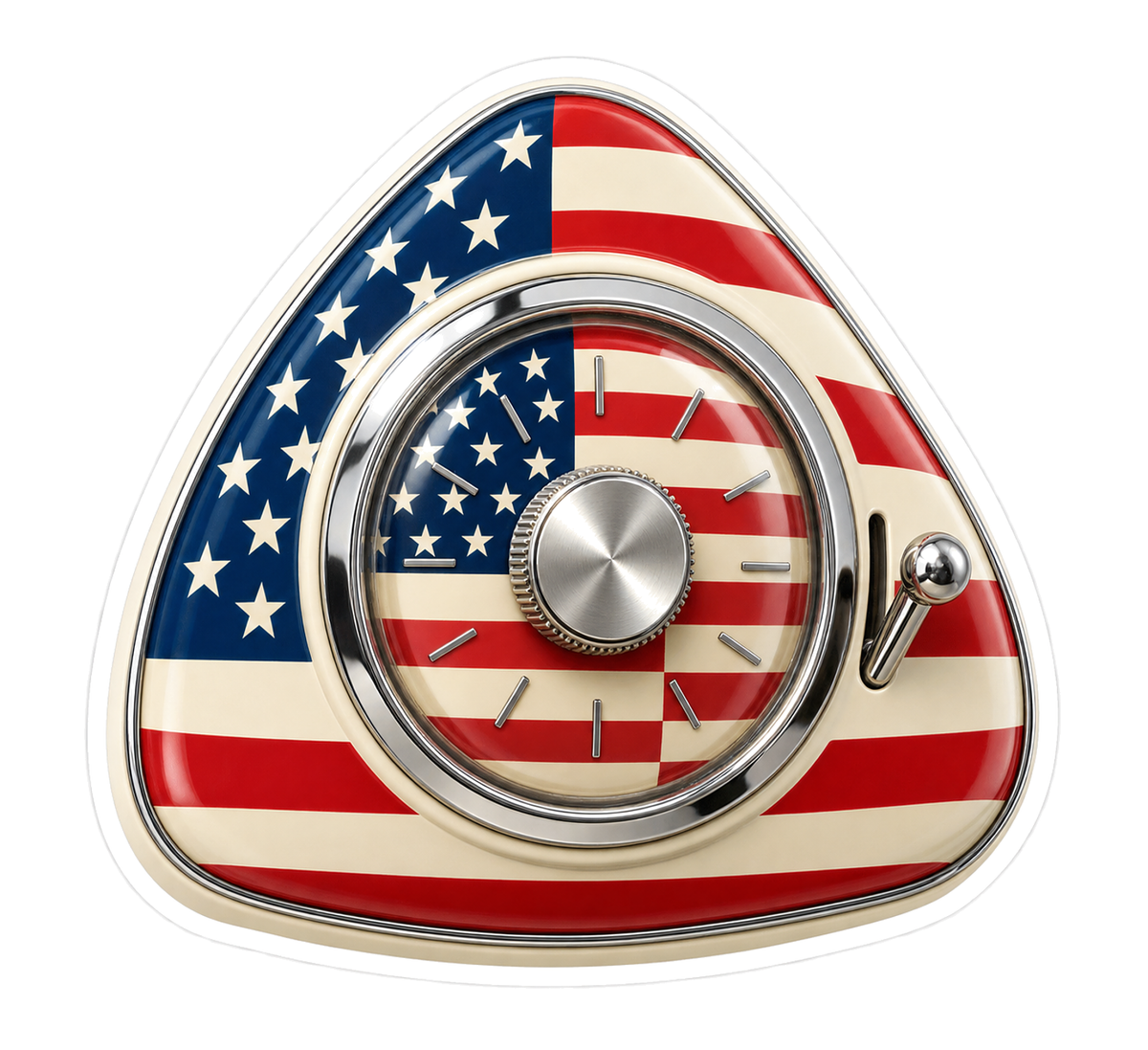 USA Flag Retro Dial Art Vinyl Decal Stickers