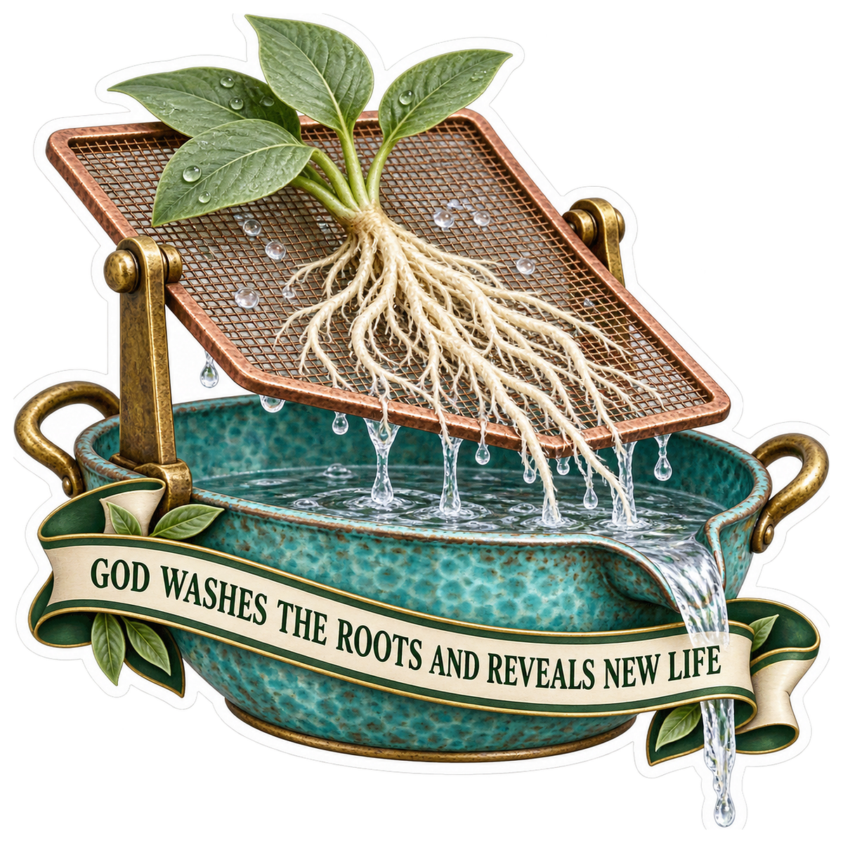 Plant Roots and Water Faith Art Vinyl Decal Stickers