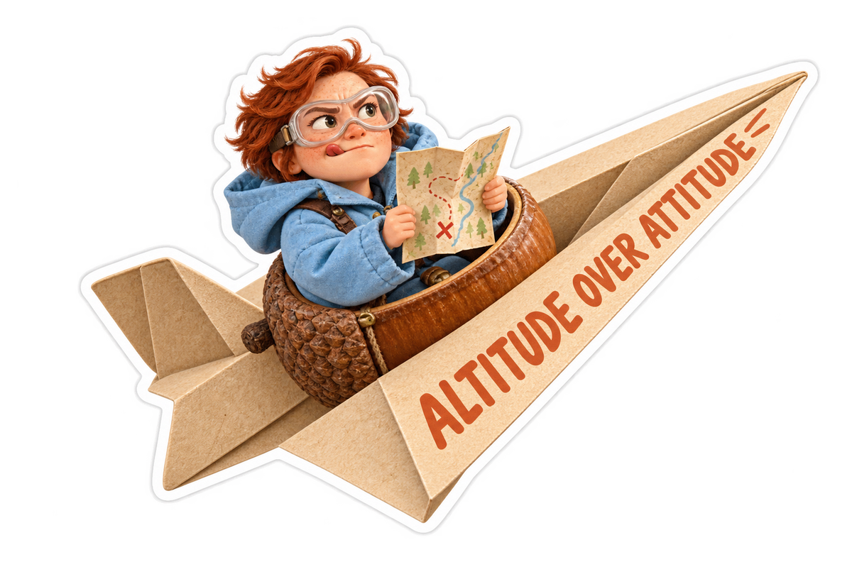 Traveler Riding Paper Airplane with Map Art Vinyl Decal Stickers