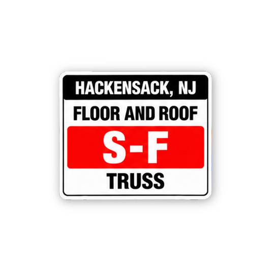 Black Hackensack Floor Roof Red SF Truss Panel Vinyl Decal Stickers