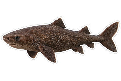Brown Roughskin Dogfish Side View Art Vinyl Decal Stickers