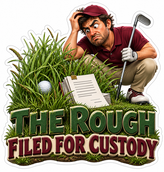Golfer Rough Custody Humor Quote Vinyl Decal Stickers