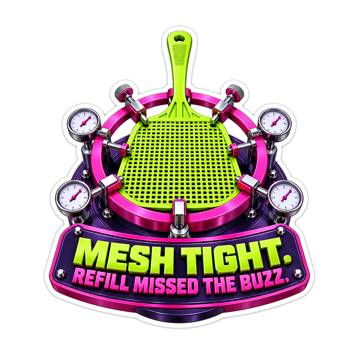 Lime Fly Swatter Mesh Funny Quote Art Vinyl Decal Stickers