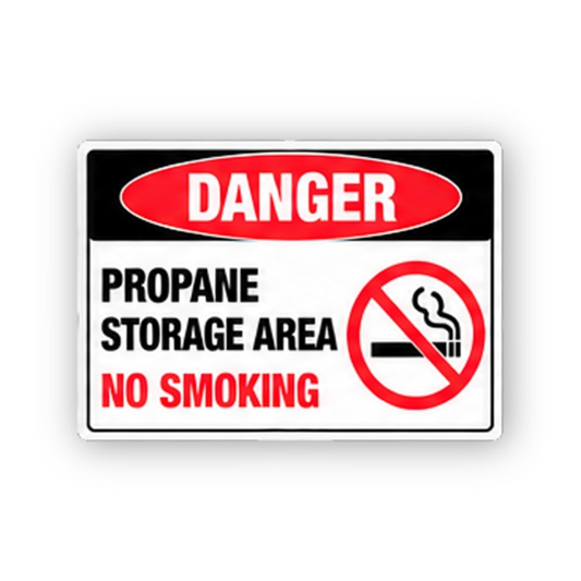 Black Danger Propane Crossed Smoking Panel Vinyl Decal Stickers