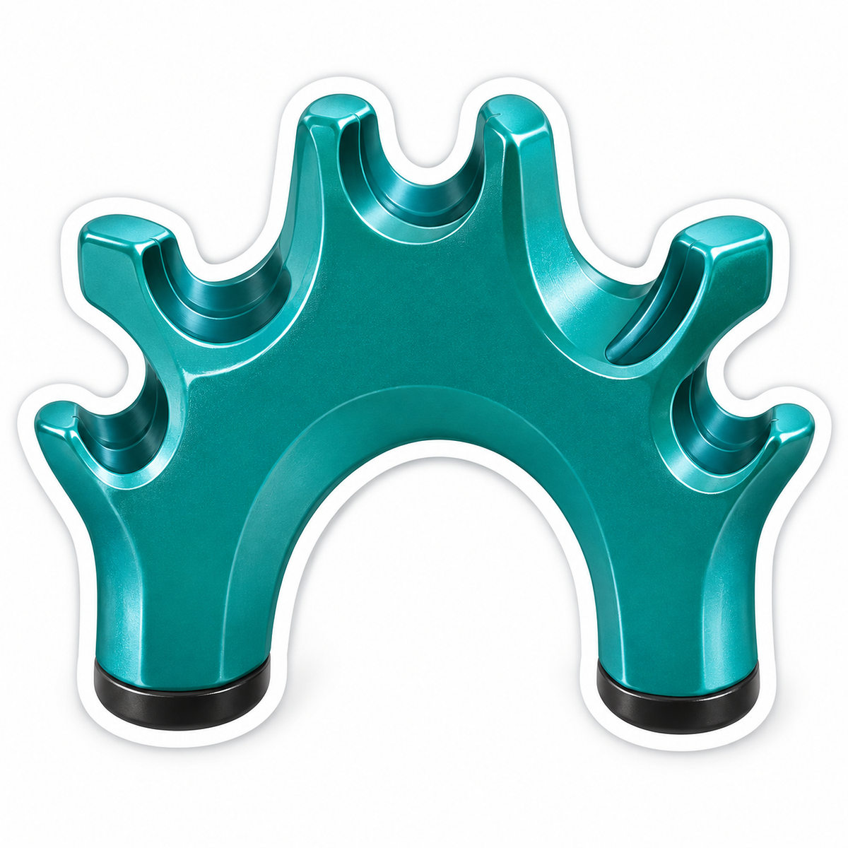 Teal Arch Tool Rest with Five Curved Notches Vinyl Decal Stickers