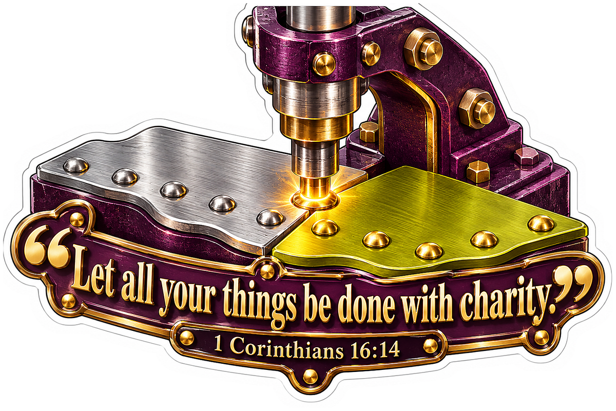 Purple Rivet Tool Charity Bible Verse Art Vinyl Decal Stickers