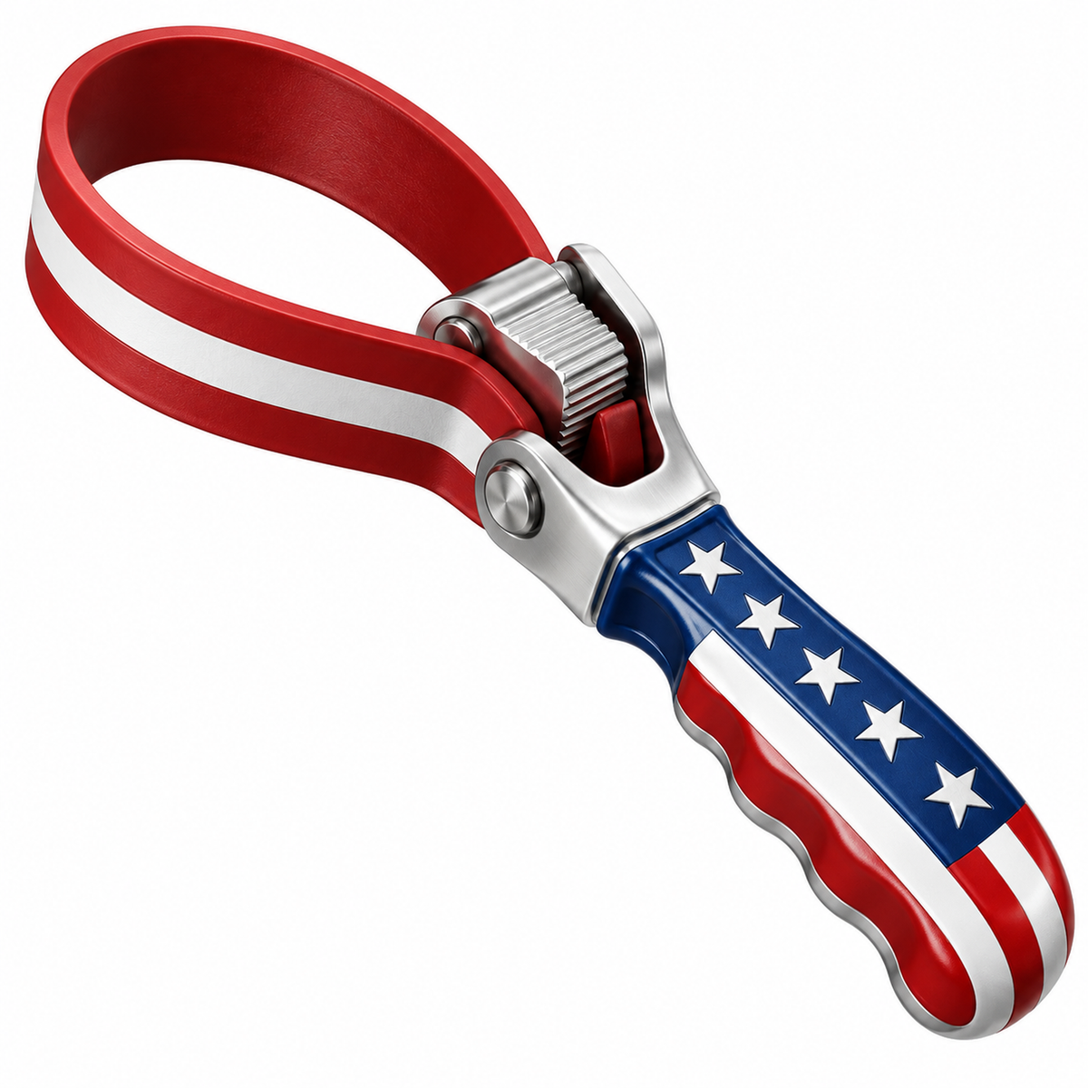 Red Strap Wrench with Star Pattern Handle Vinyl Decal Stickers