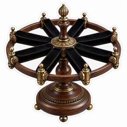 Black Velvet Brass Spindle Wheel Art Vinyl Decal Stickers