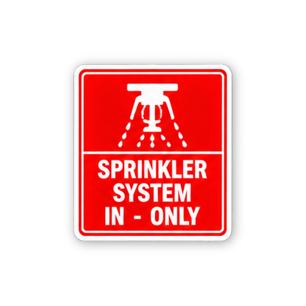 Red White Sprinkler System Portrait Vinyl Decal Stickers
