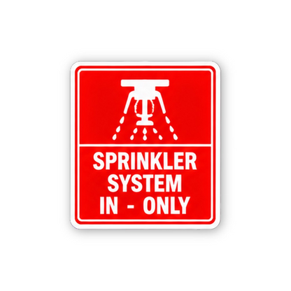 Red White Sprinkler System Portrait Vinyl Decal Stickers