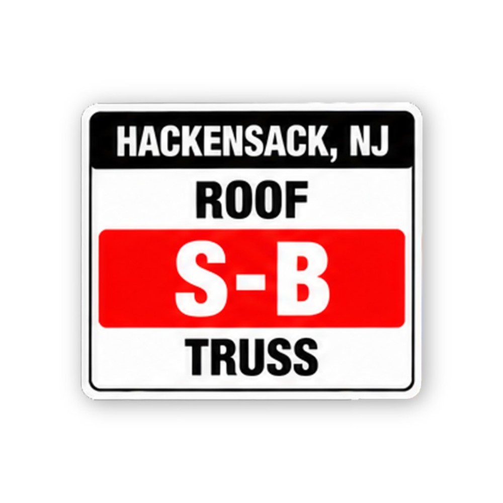 Black Hackensack Roof SB Text Panel Vinyl Decal Stickers