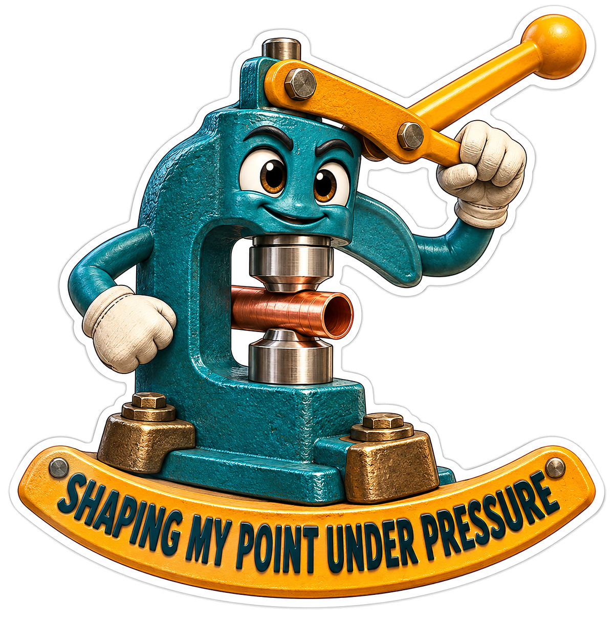 Teal Arbor Press Character Shaping Copper Vinyl Decal Stickers