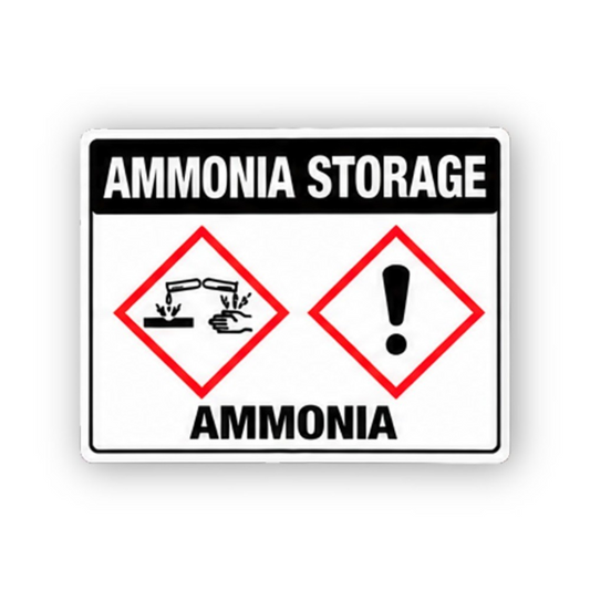 Black Ammonia Two Red Diamond Square Vinyl Decal Stickers