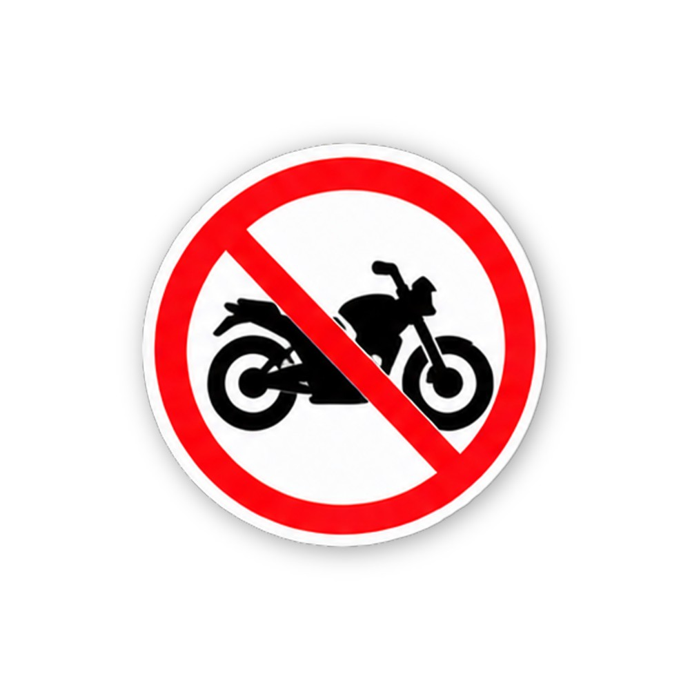 Red Crossed Motorcycle Circle Vinyl Decal Stickers