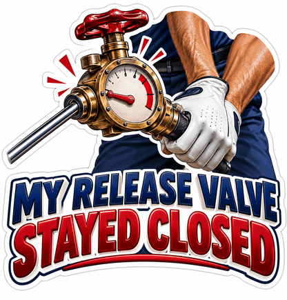 Golf Gloves Turning Red Valve and Brass Gauge Vinyl Decal Stickers