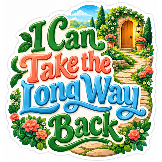 I Can Take the Long Way Back Quote Vinyl Decal Stickers
