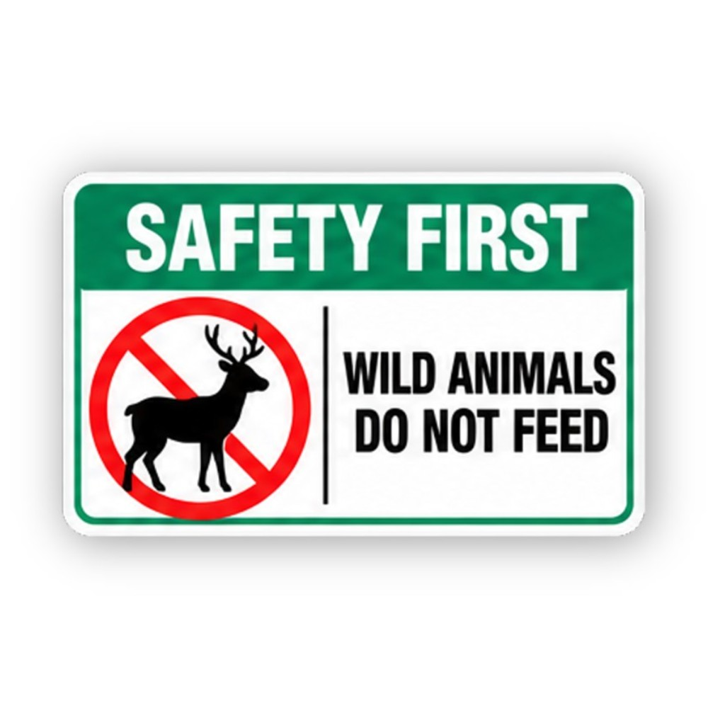Green Wild Animals Crossed Deer Panel Vinyl Decal Stickers