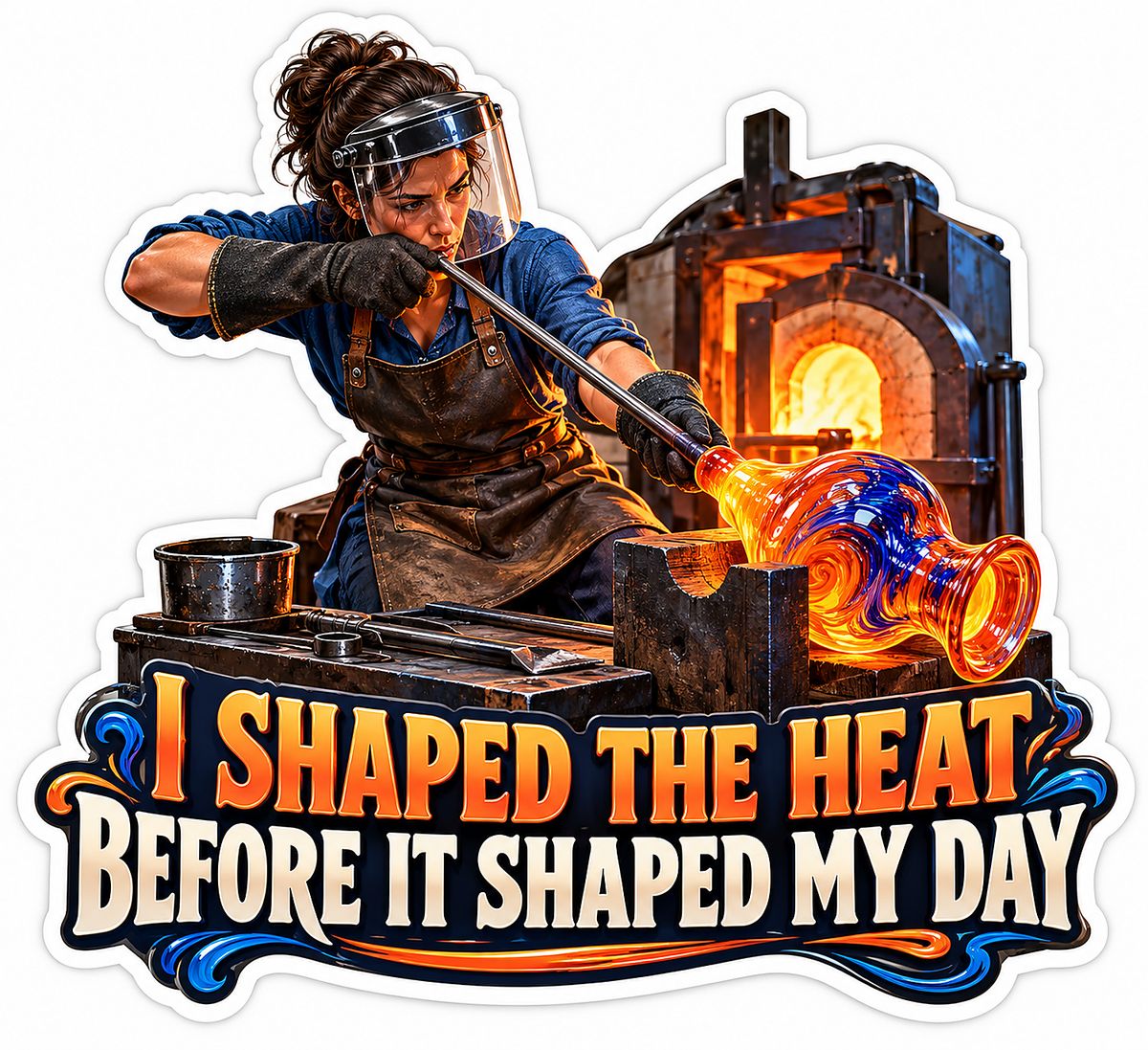 Glass Artist Shaping Heat Funny Quote Art Vinyl Decal Stickers