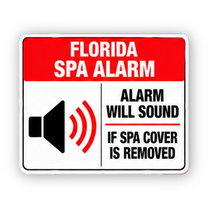 Red Florida Spa Alarm Speaker Waves Panel Vinyl Decal Stickers