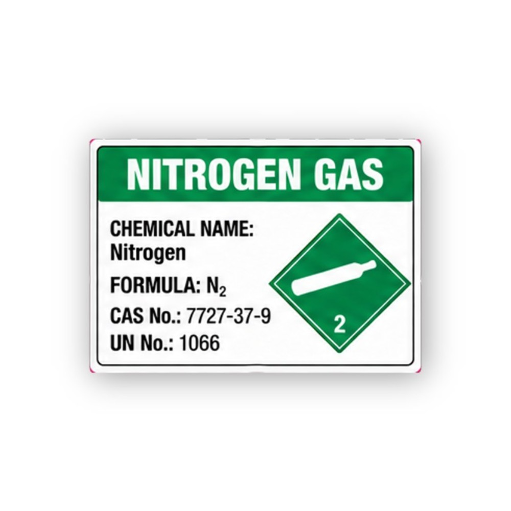 Green Nitrogen Formula UN1066 Diamond Panel Vinyl Decal Stickers