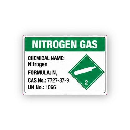 Green Nitrogen Formula UN1066 Diamond Panel Vinyl Decal Stickers