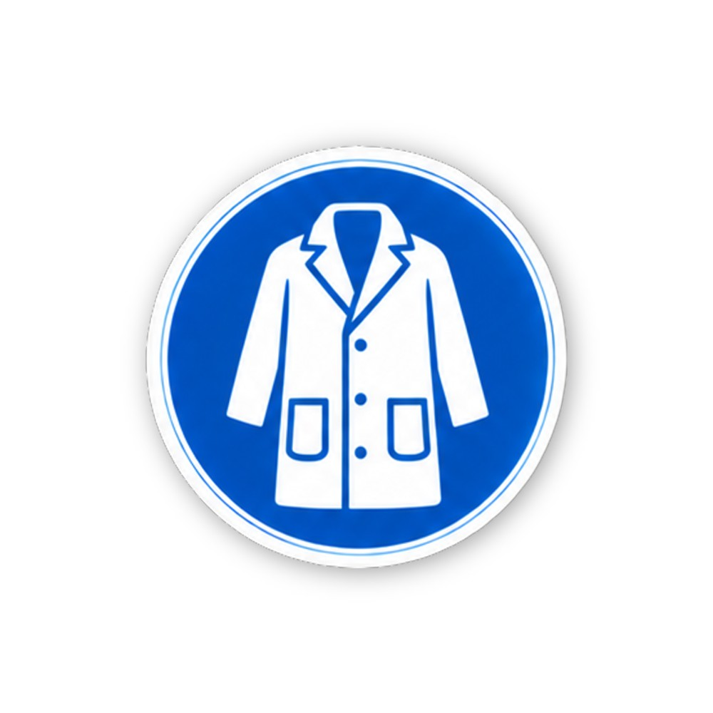 Blue White Long Coat Circle Vinyl Decal Stickers