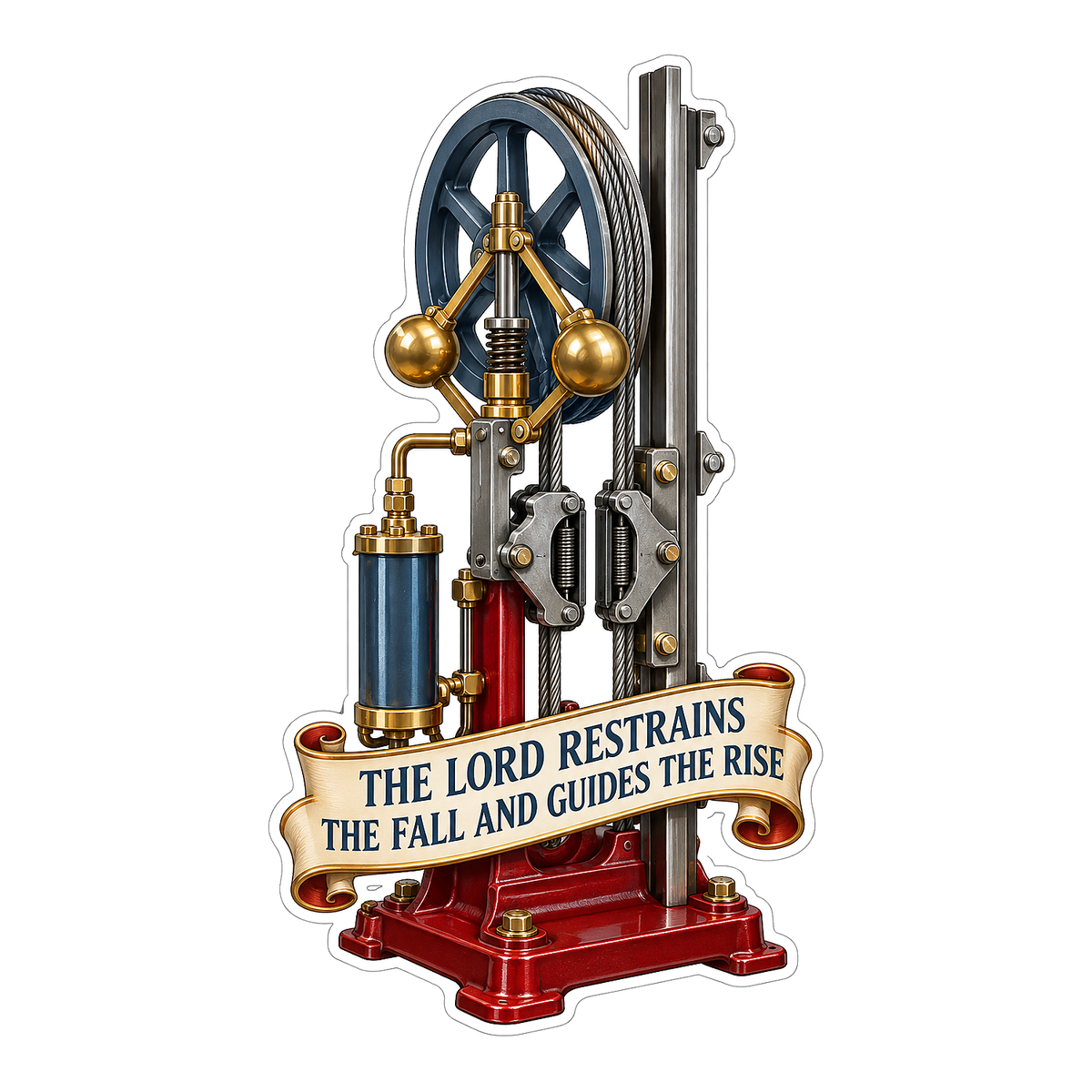 Tall Flywheel Governor Faith Art Vinyl Decal Stickers
