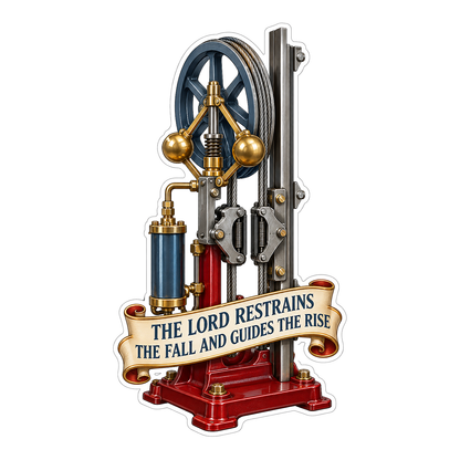Tall Flywheel Governor Faith Art Vinyl Decal Stickers