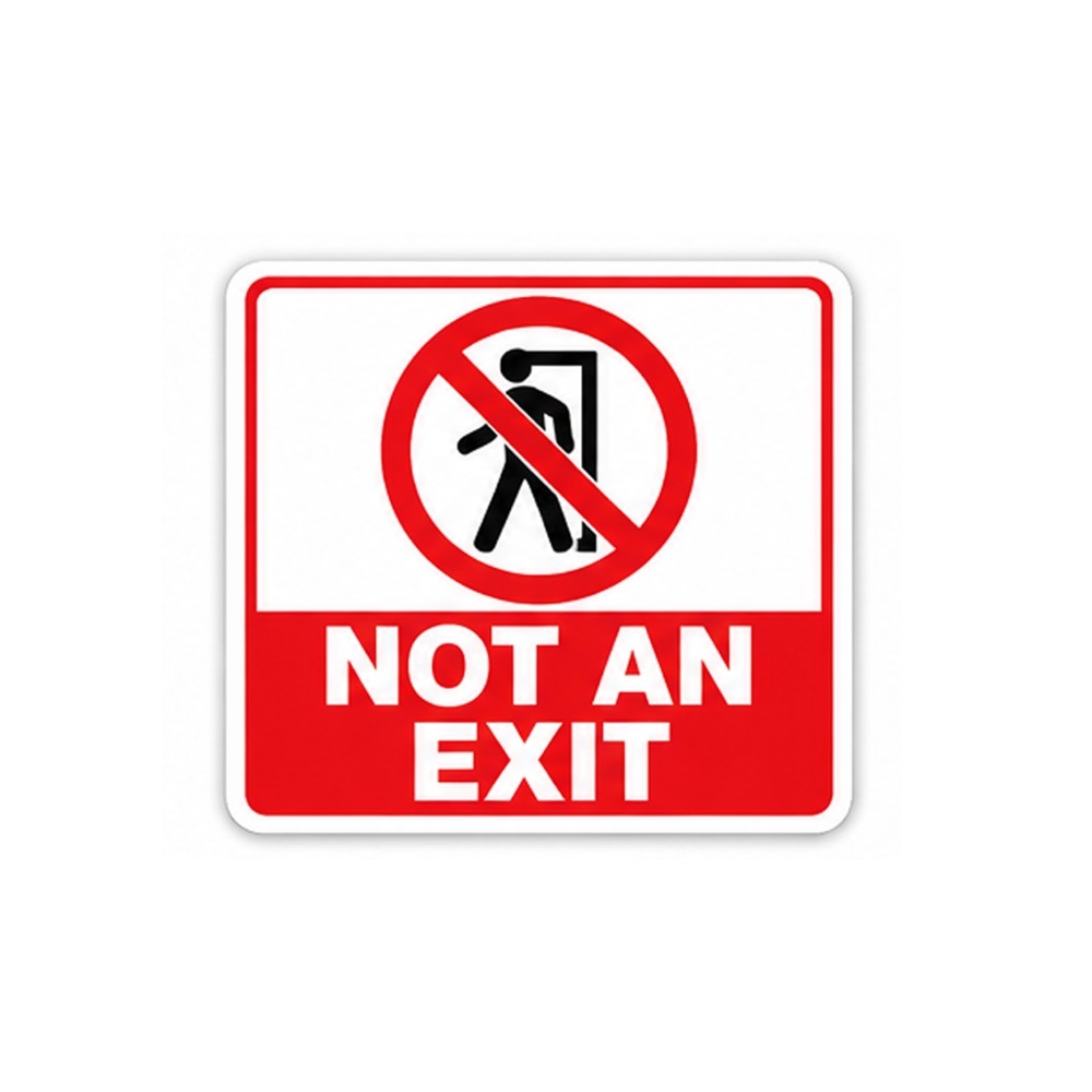 Red Not An Exit Door Figure Portrait Vinyl Decal Stickers