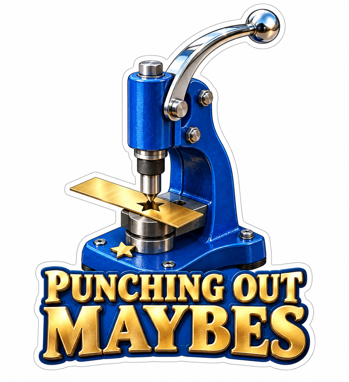 Blue Punching Out Maybes Tool Art Vinyl Decal Stickers