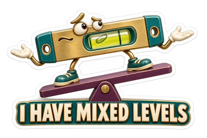 Spirit Level Balancing Seesaw Art Vinyl Decal Stickers