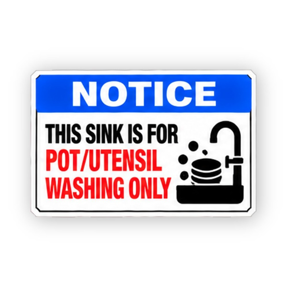 Blue Pot Utensil Sink Tap Panel Vinyl Decal Stickers