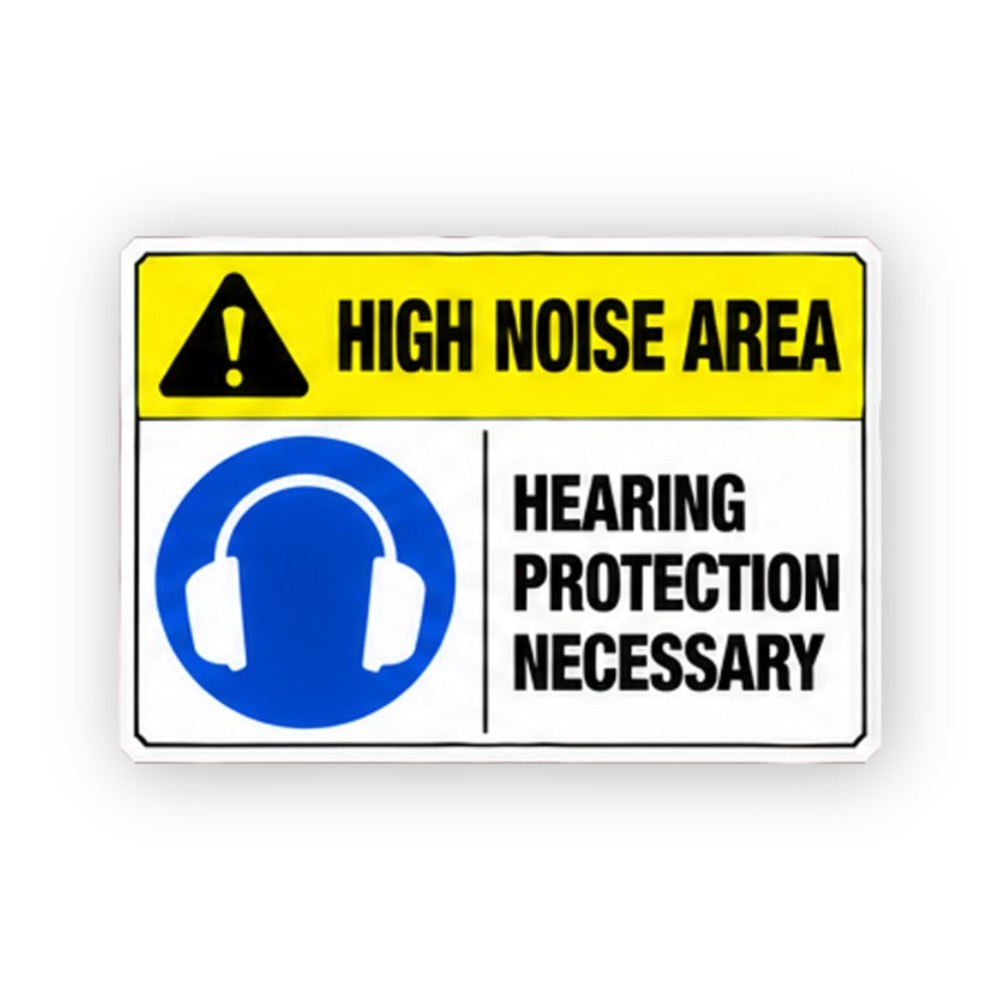 Yellow High Noise Blue Headphones Panel Vinyl Decal Stickers