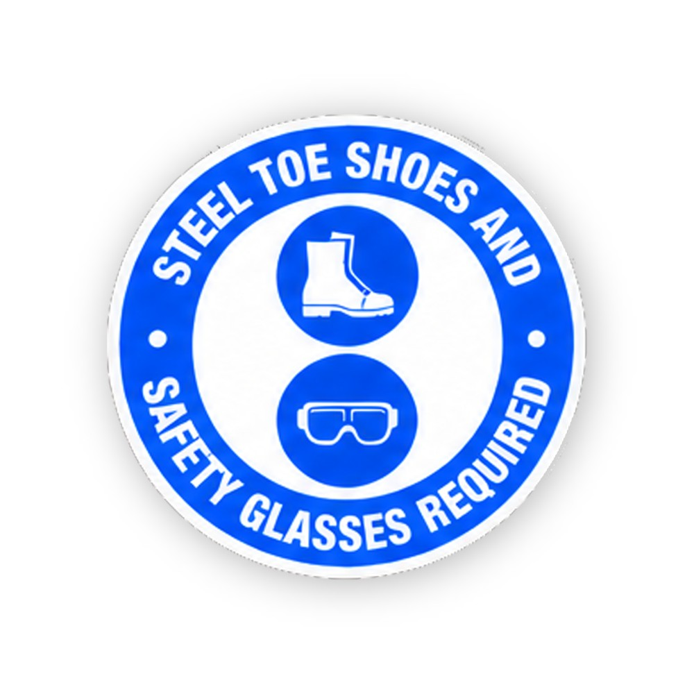 Blue Steel Toe Boot Goggles Ring Circle Vinyl Decal Stickers