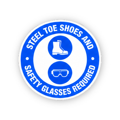 Blue Steel Toe Boot Goggles Ring Circle Vinyl Decal Stickers